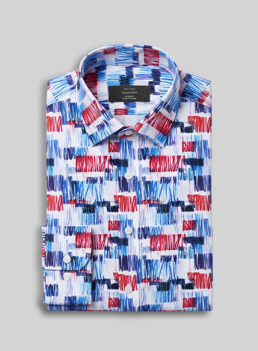 Abstract Muse Feather Cotton Shirt - Image 2