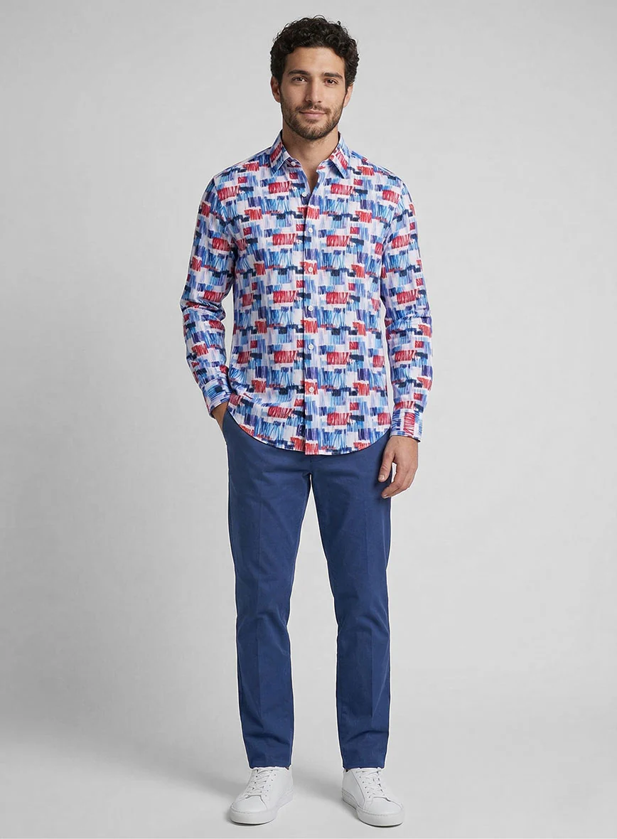 Abstract Muse Feather Cotton Shirt - Image 4
