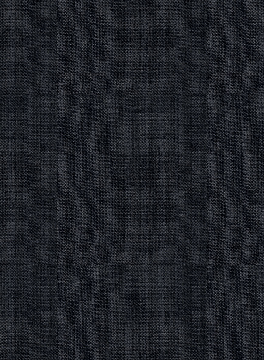 Scabal Cosmopolitan Stripe Alado Blue Wool Pants - Image 3
