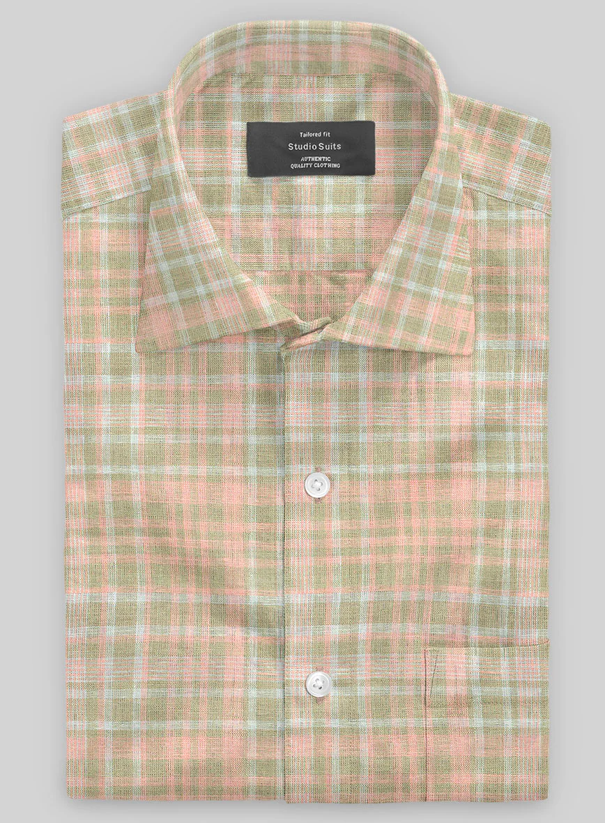 Adolfo Checks Linen Shirt - Image 2