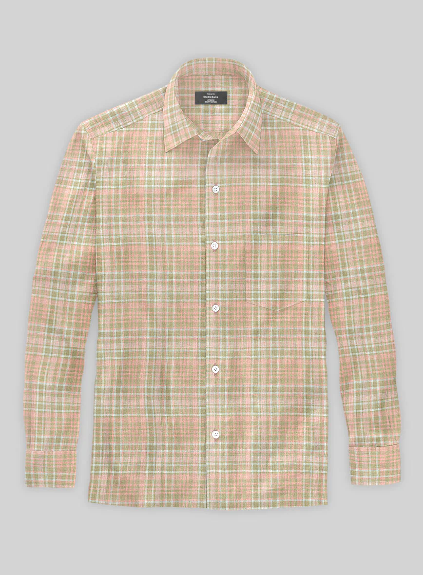 Adolfo Checks Linen Shirt - Image 2