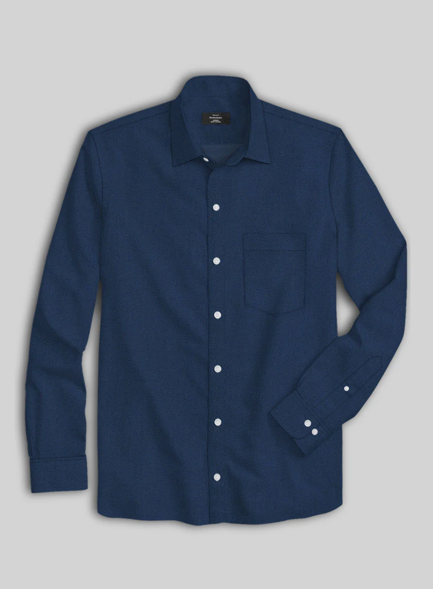 Air Blue Stretch Poplene Shirt - Image 3