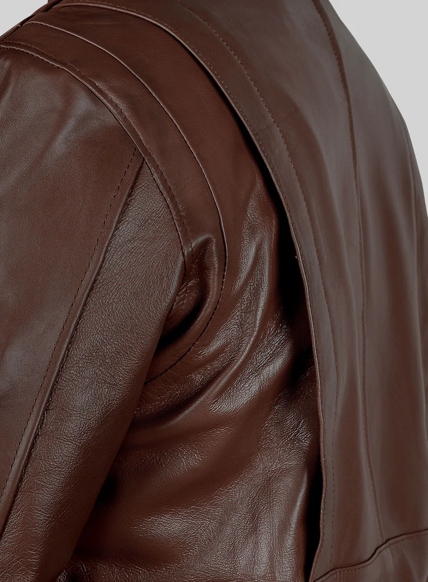 Airvoyant Bomber Leather Jacket - Image 2