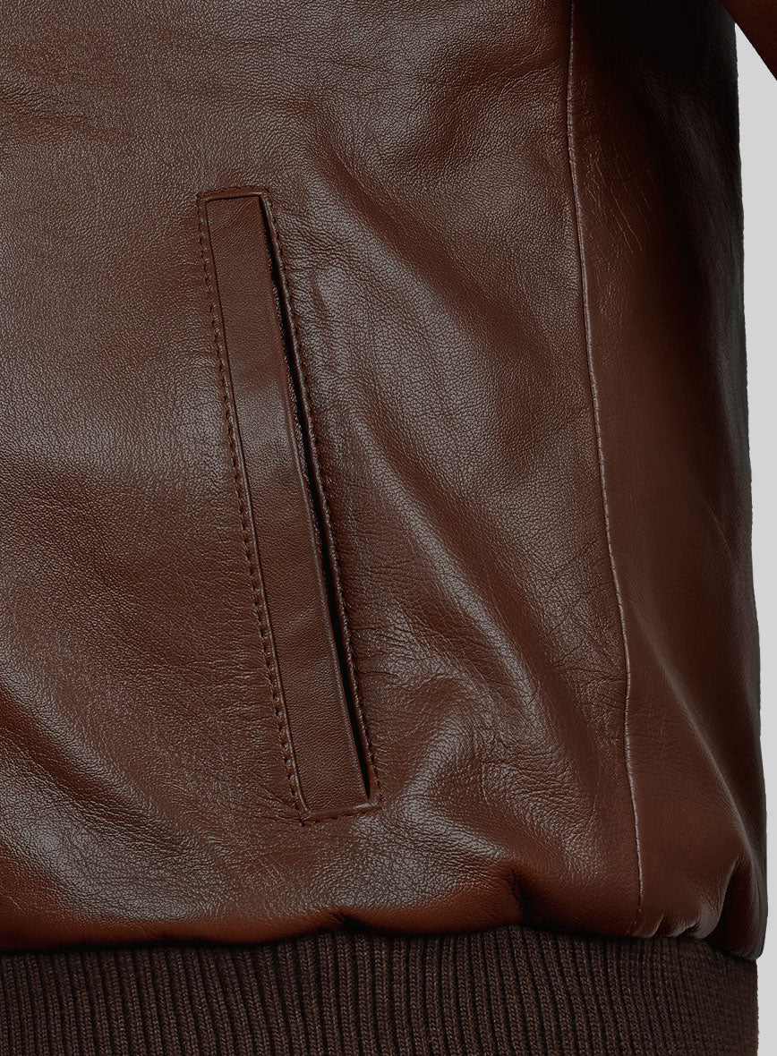 Airvoyant Bomber Leather Jacket - Image 4