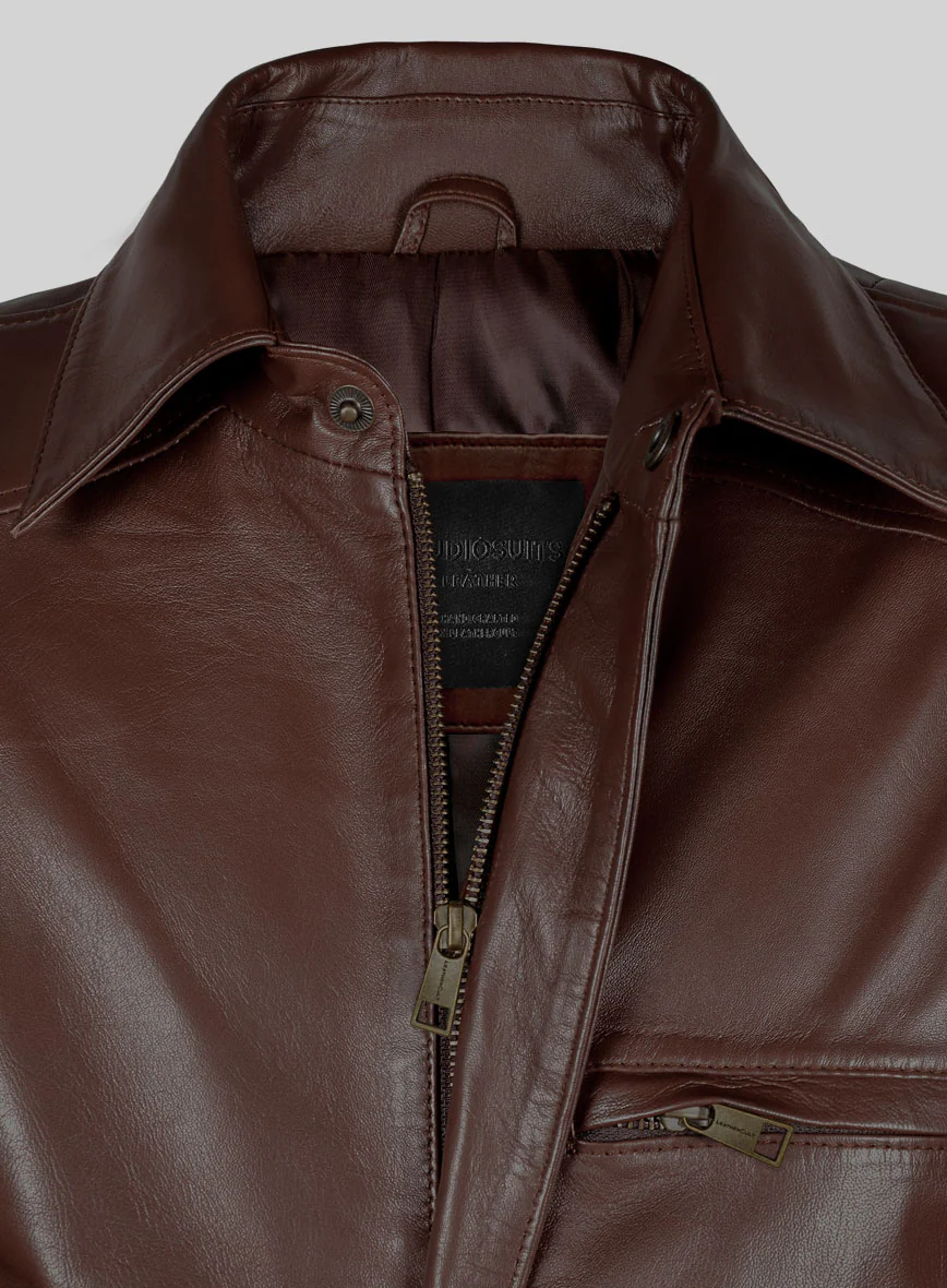 Airvoyant Bomber Leather Jacket - Image 5