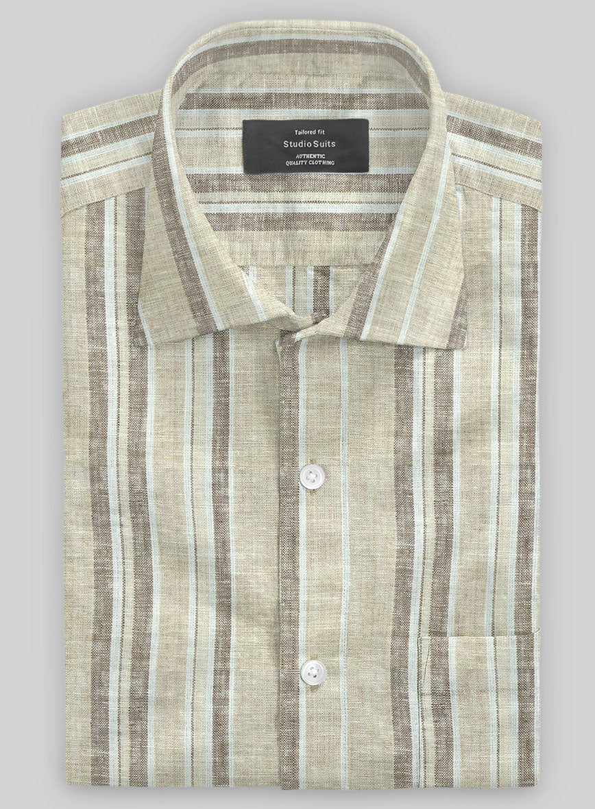 Aleno Stripe Linen Shirt - Image 2
