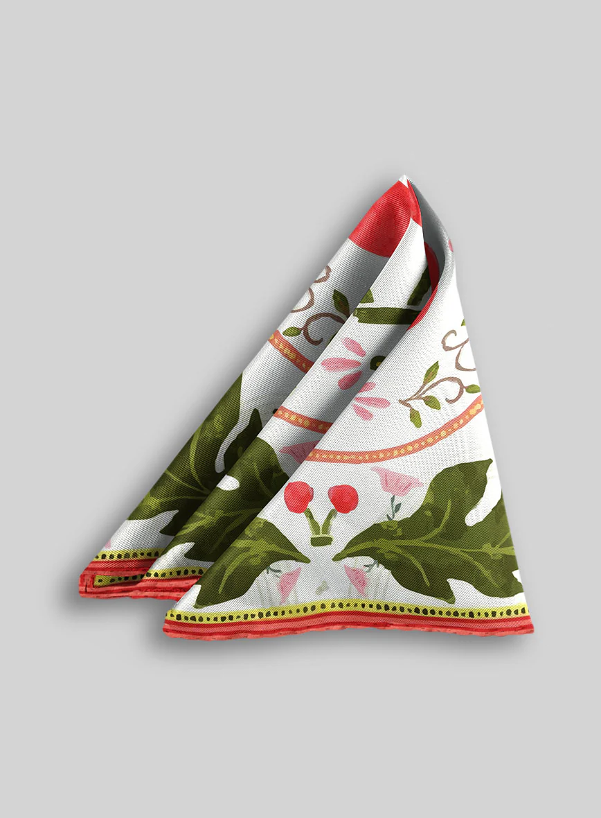 Amarena Silk Pocket Square - Image 2
