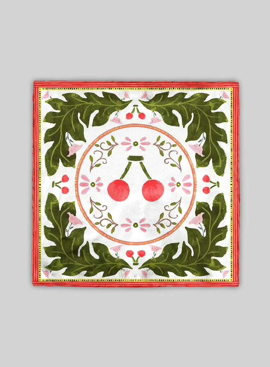 Amarena Silk Pocket Square - Image 3