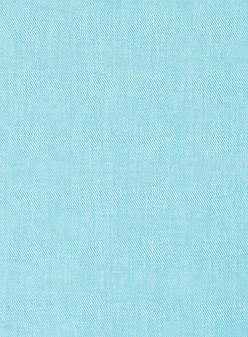 Aqua Blue Luxury Twill Shirt - Image 3