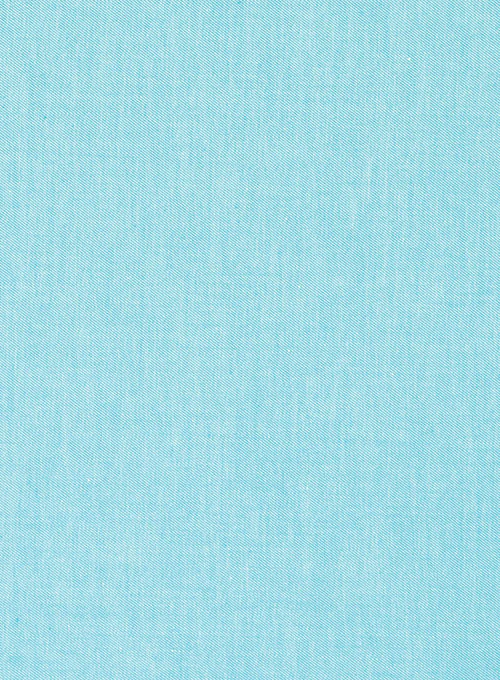 Aqua Blue Luxury Twill Shirt - Image 3