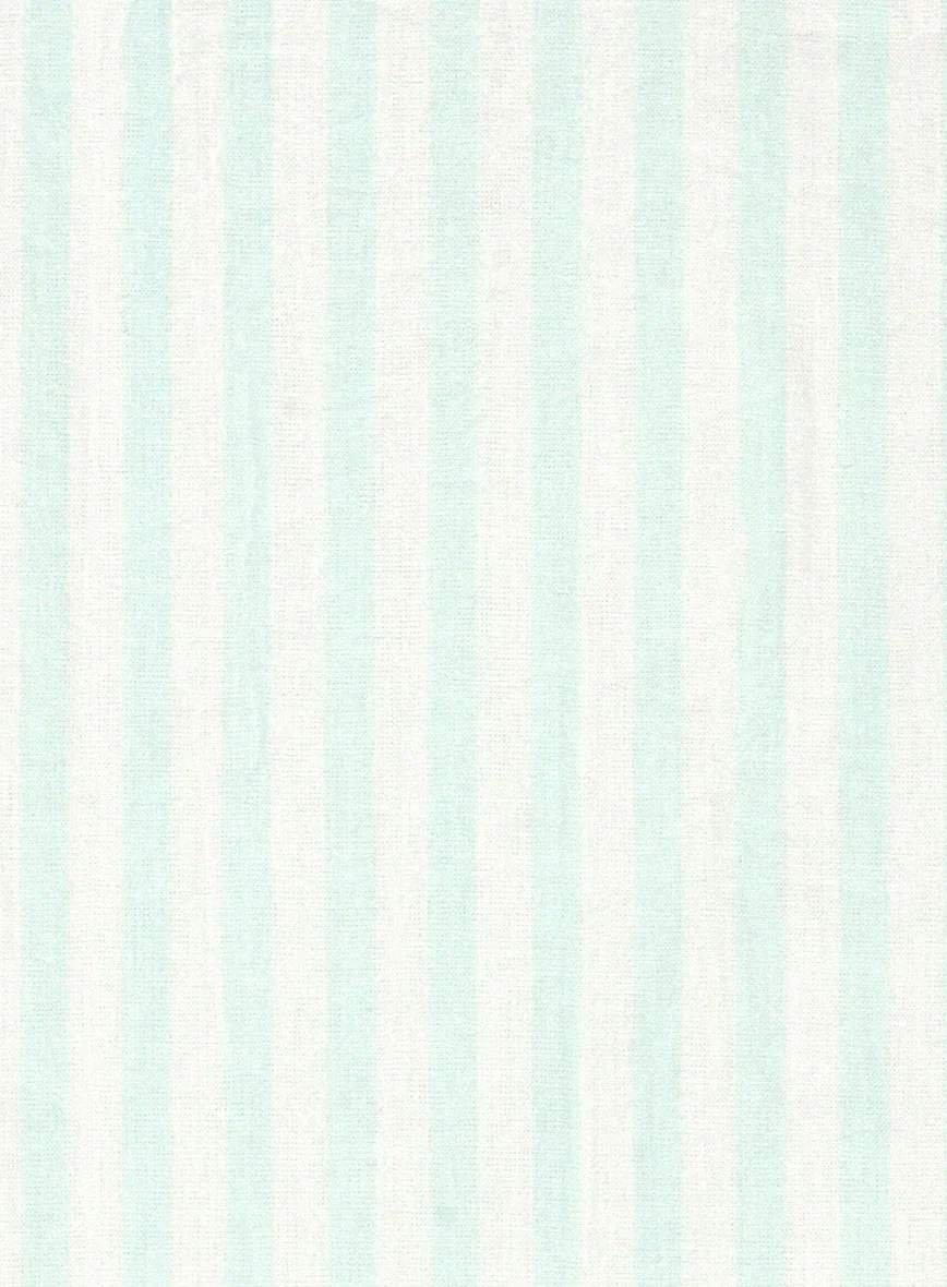 Aqua Shore Stripe Cotton Shirt - Image 4
