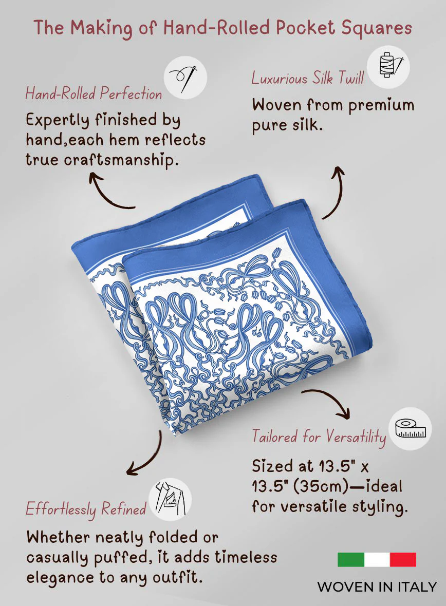 Arabesque Silk Pocket Square - Image 5