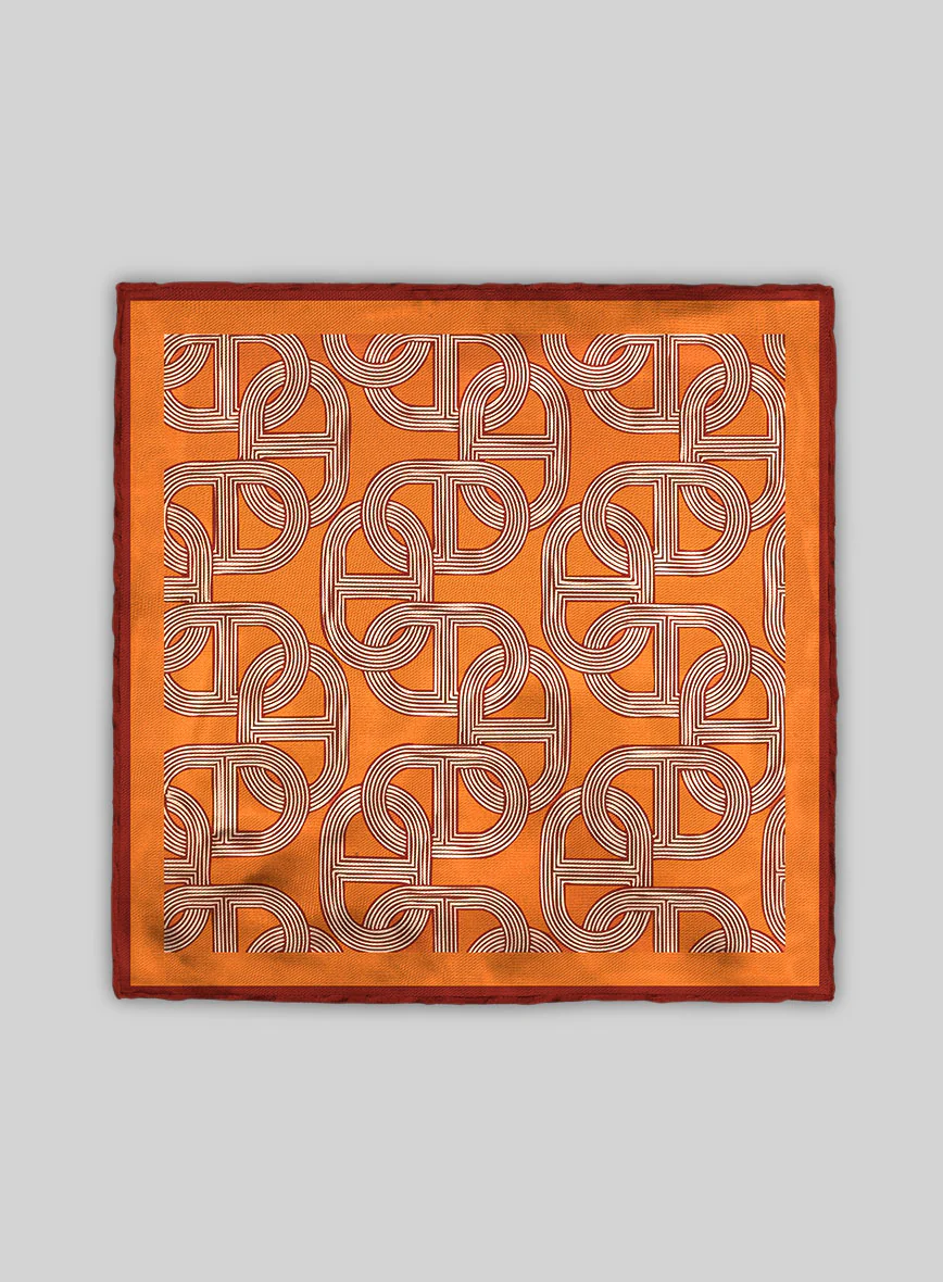 Arc Chain Silk Pocket Square - Image 3