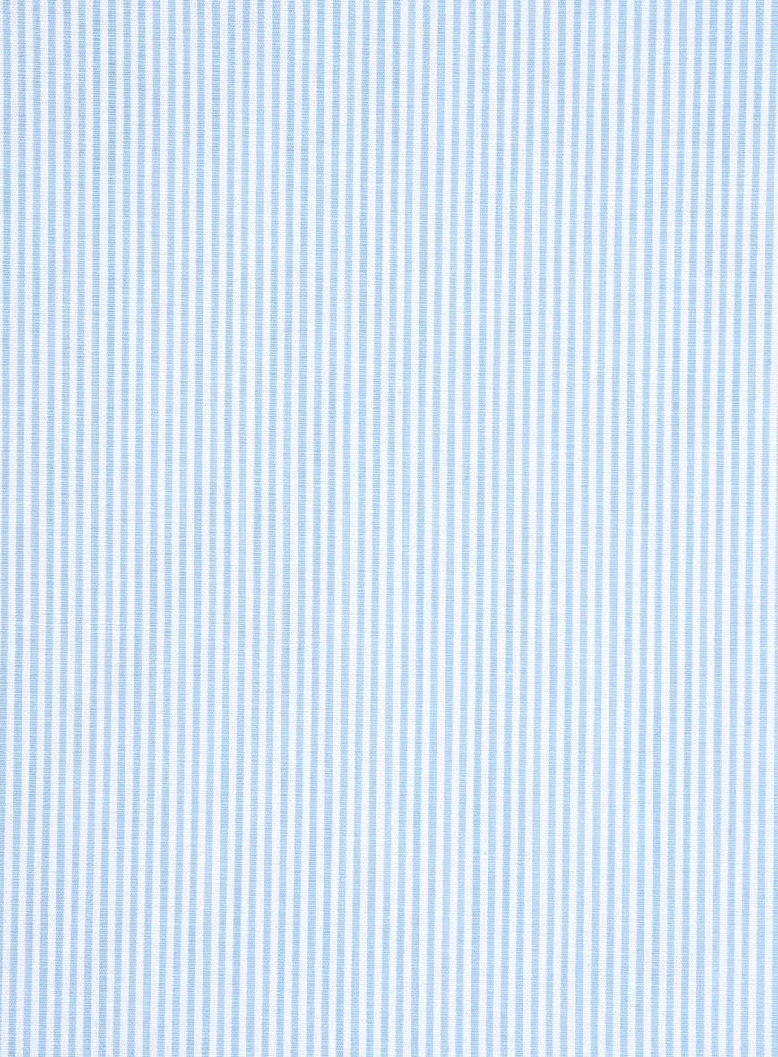 Arctic Pinstripe Classic Cotton Shirt - Image 4
