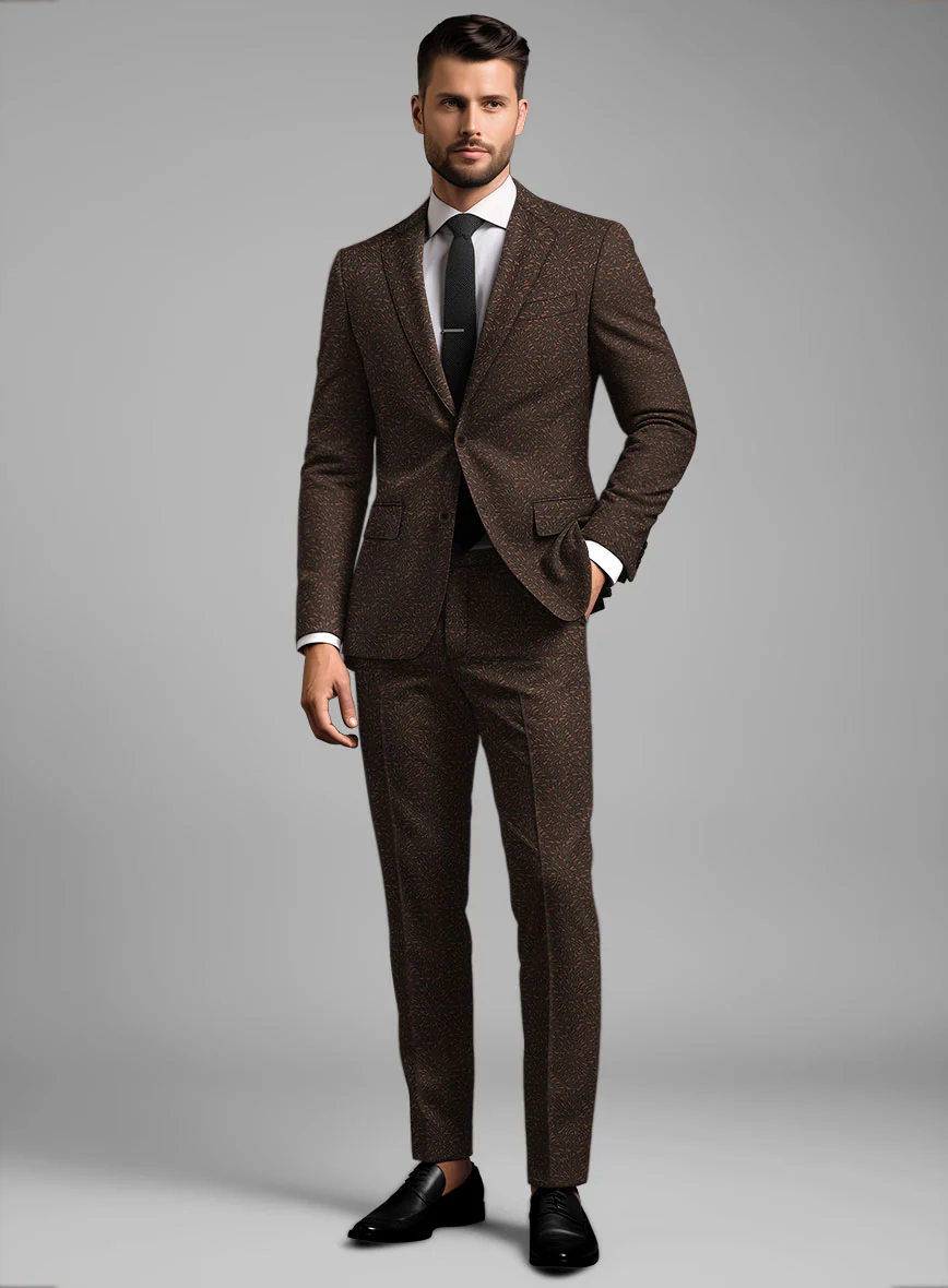 Arizo Brown Wool Suit - Image 2