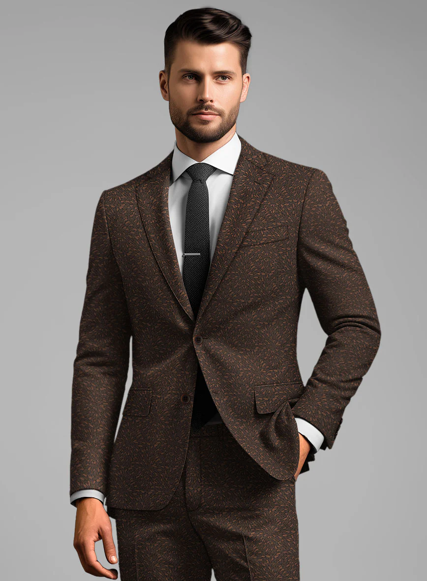 Arizo Brown Wool Suit - Image 4