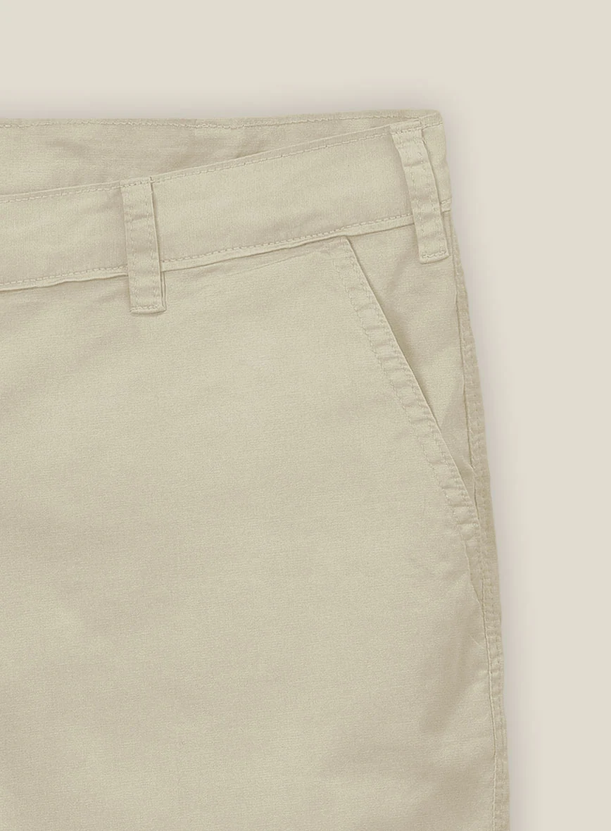 Army Khaki Stretch chino Shorts - Image 2