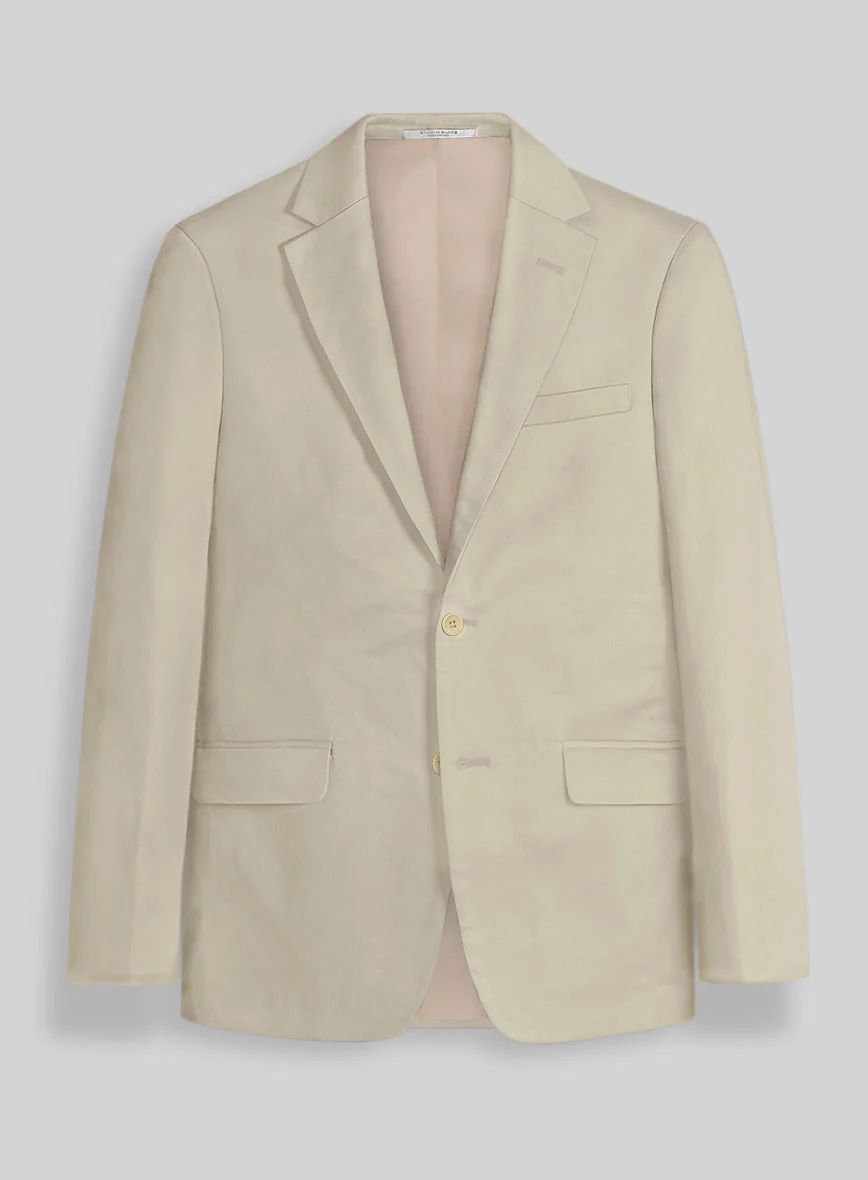 Army Khaki Stretch Chino Suit - Image 4