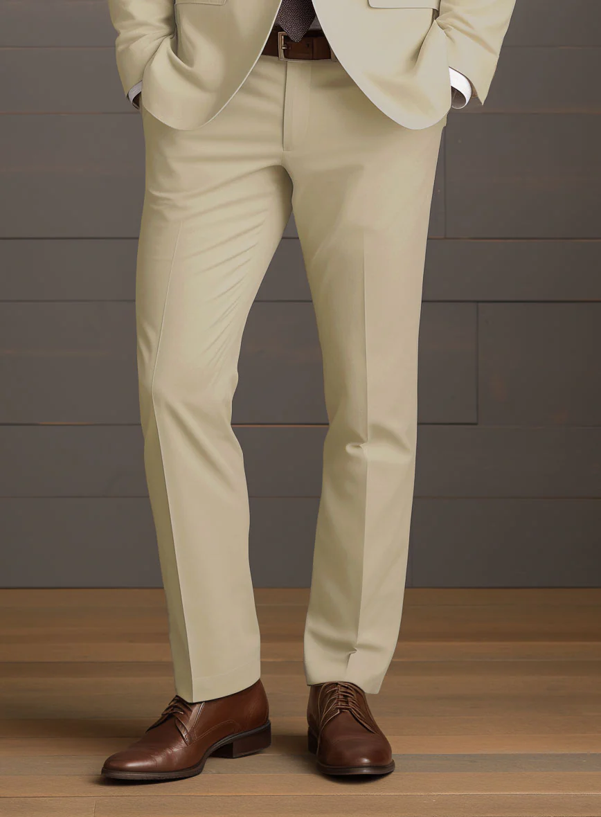 Army Khaki Stretch Chino Suit - Image 6