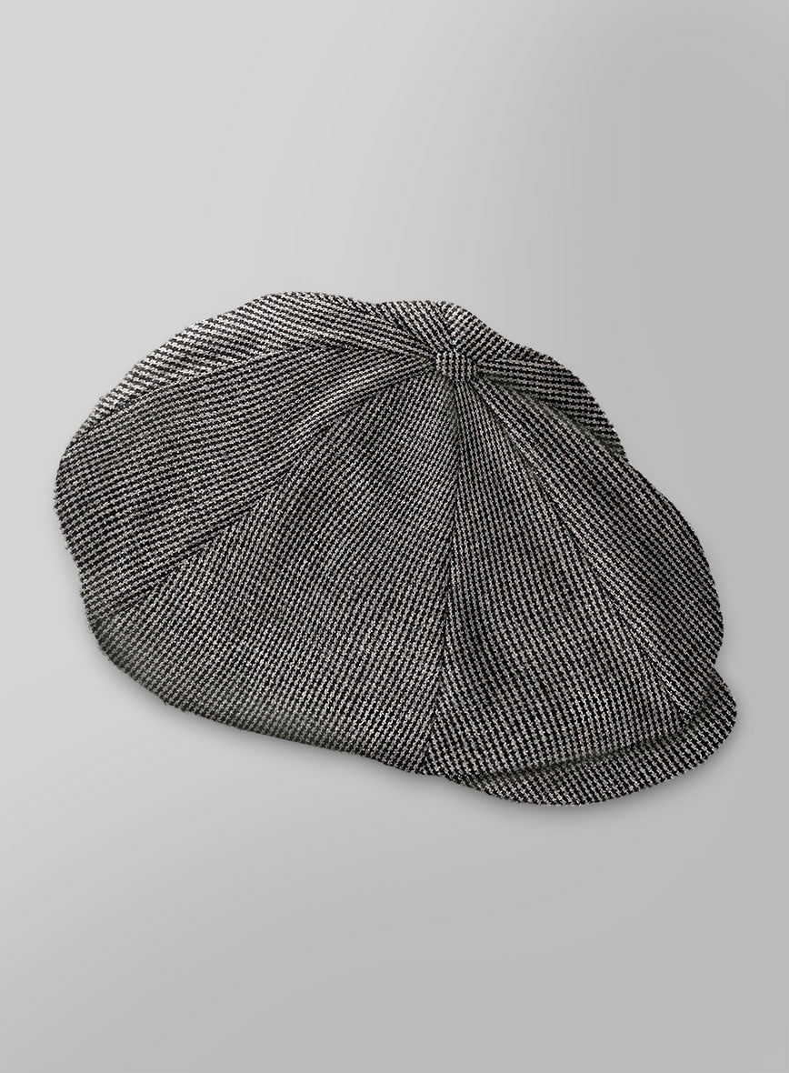 Arthur Shelby Peaky Blinders Gray Tweed Newsboy Cap - Image 3