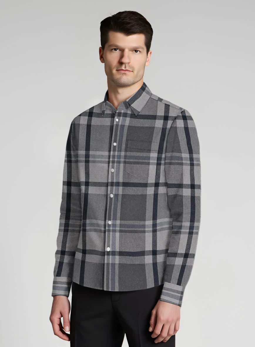 Ashbar Check Cotton Lycra Shirt - Image 2