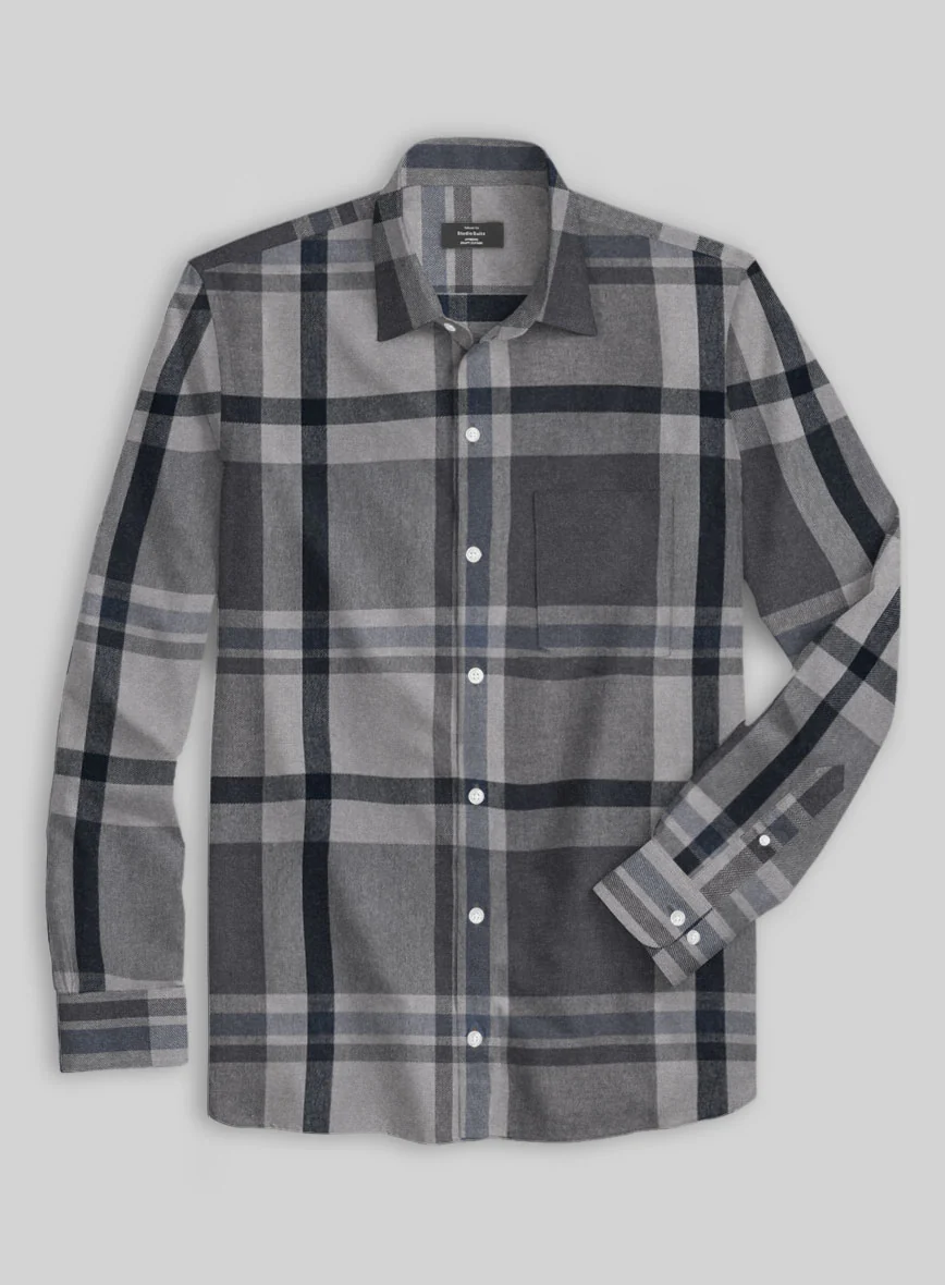 Ashbar Check Cotton Lycra Shirt - Image 3