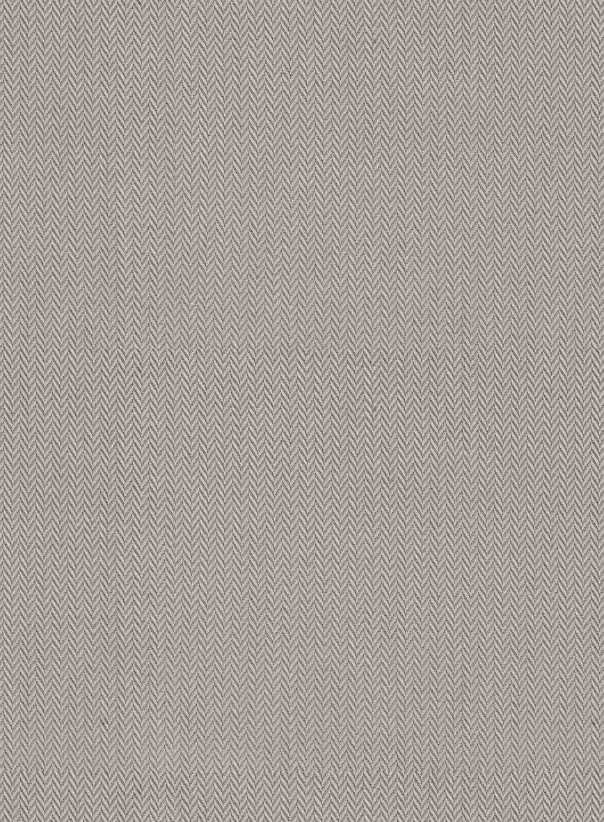 Ashley Gray Herringbone Cotton Shirt - Image 4