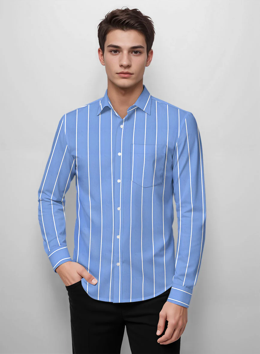 Atlantic Stripe Cotton Shirt - Image 3