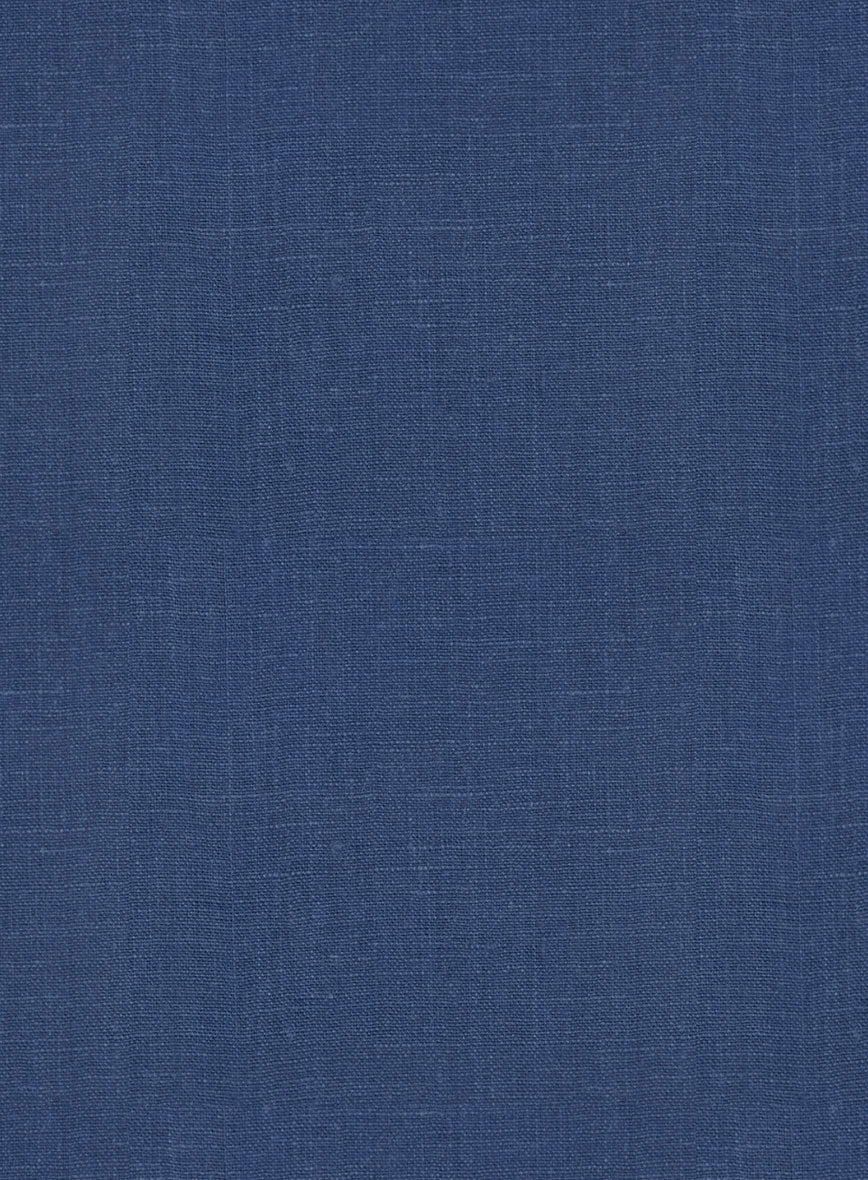 Azure Blue Linen Boys Suit - Image 5