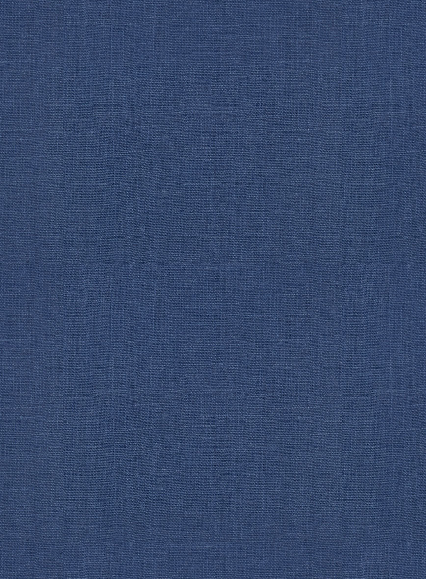 Azure Blue Linen Jacket - Image 4