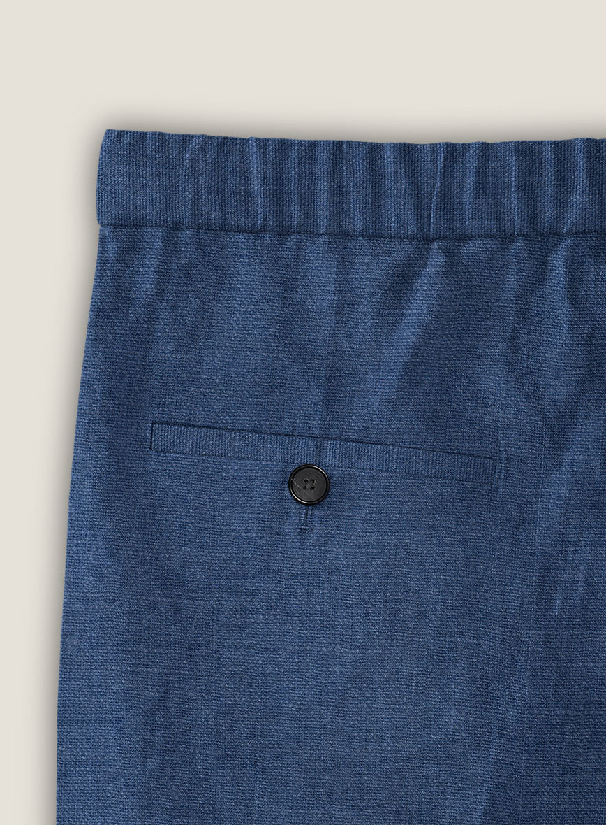 Azure Blue Linen Shorts - Image 5