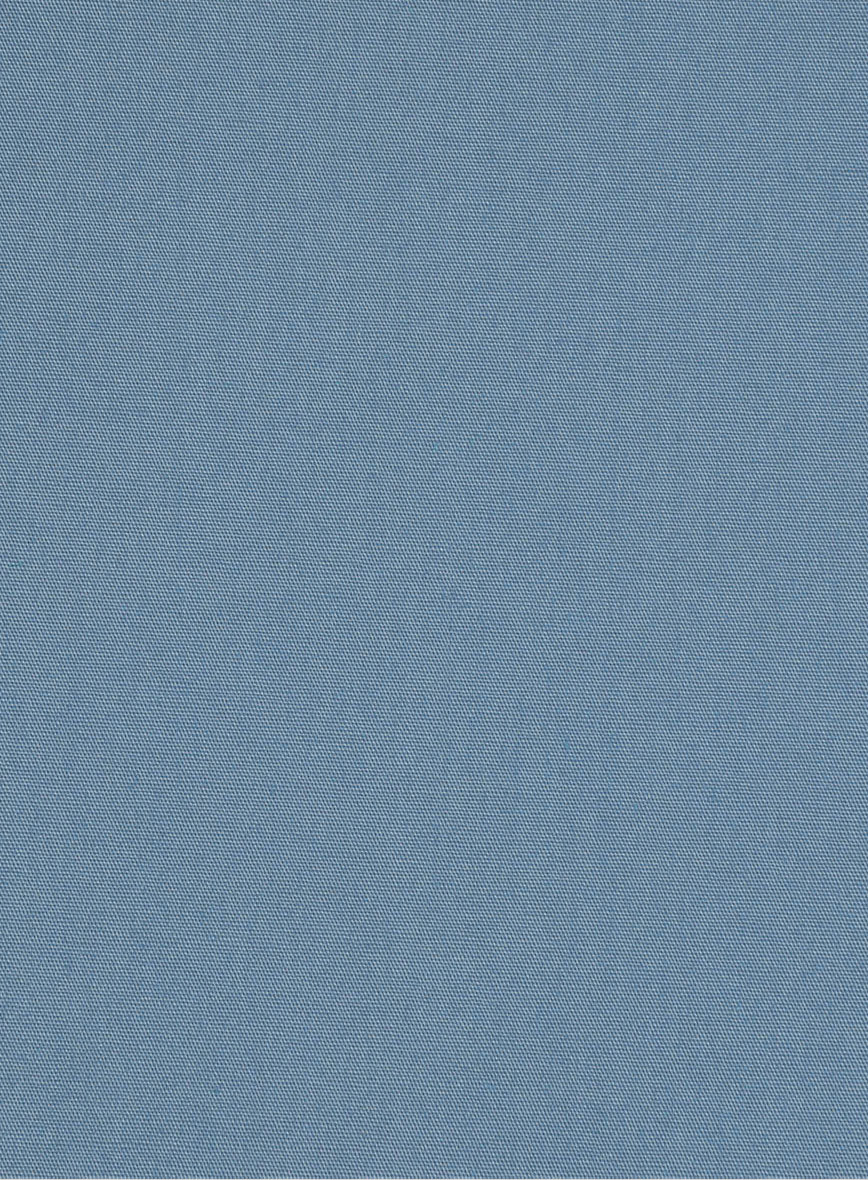 Azure Blue Stretch Poplene Shirt - Image 4
