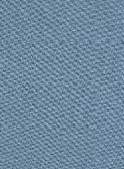 Azure Blue Stretch Poplene Shirt - Image 4