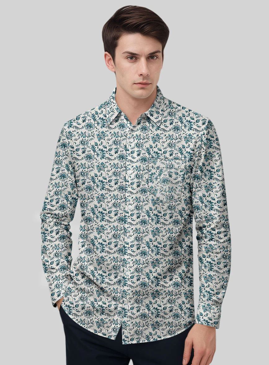 Azurette Silk Cotton Shirt - Image 2
