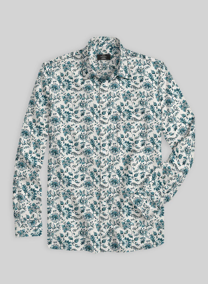 Azurette Silk Cotton Shirt - Image 3