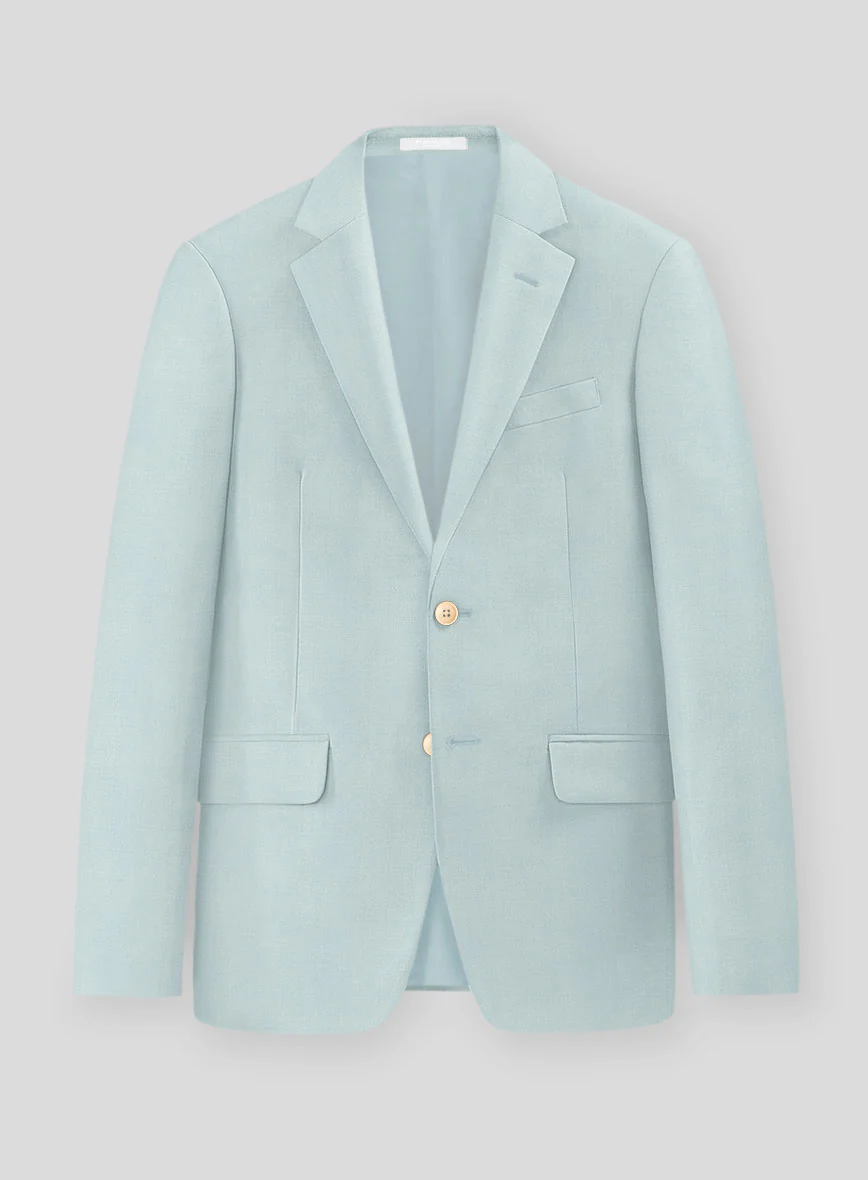 Napolean Wool Baby Blue Suit - Image 4