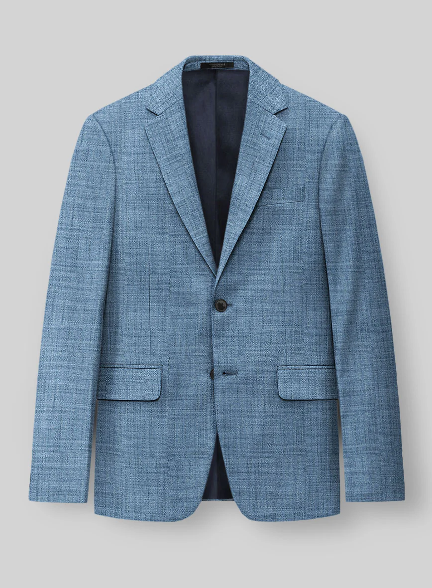 Bamboo Wool Blue French Suit - Image 2