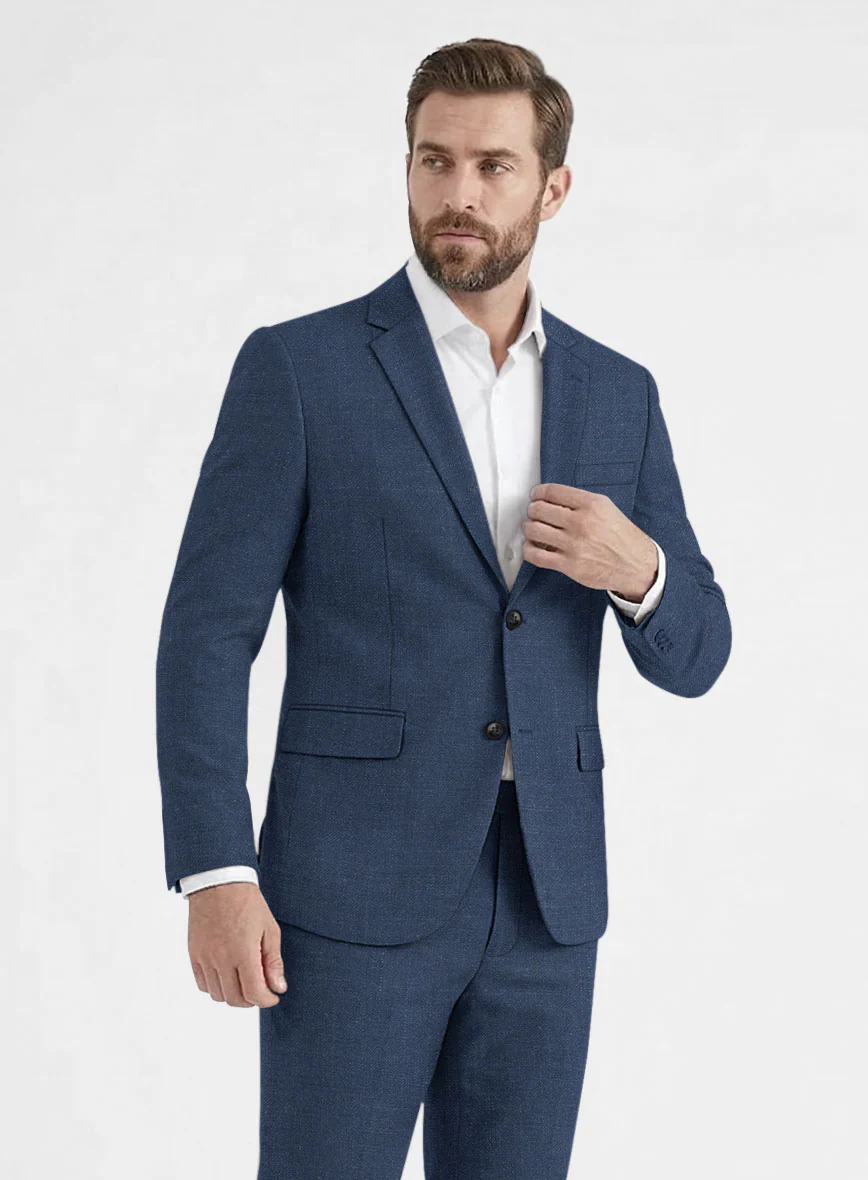 Bamboo Wool Blue Suit - Image 3
