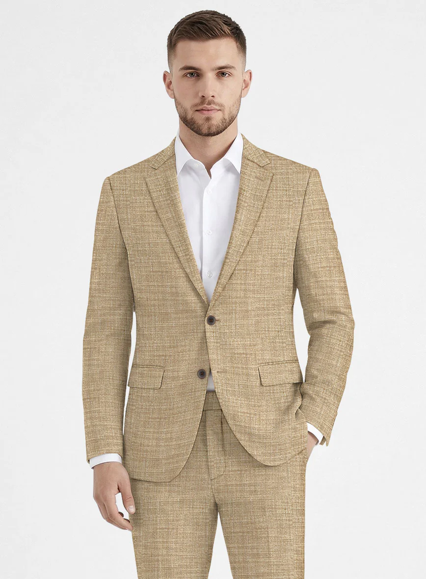 Bamboo Wool Buffed Beige Jacket - Image 2