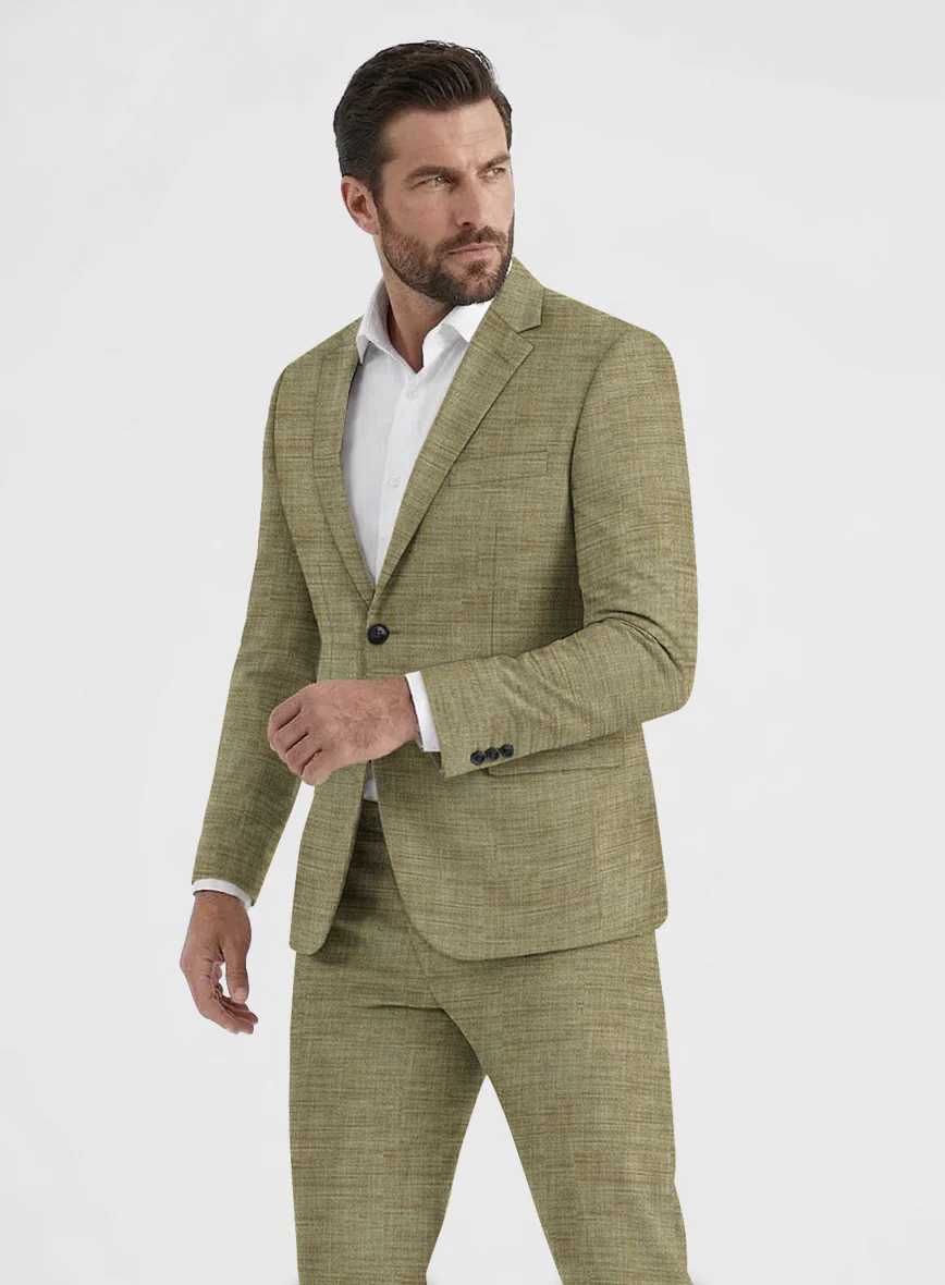 Bamboo Wool Canary Green Suit - Image 3