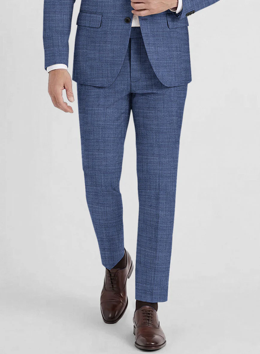 Bamboo Wool Cobalt Blue Suit - Image 4