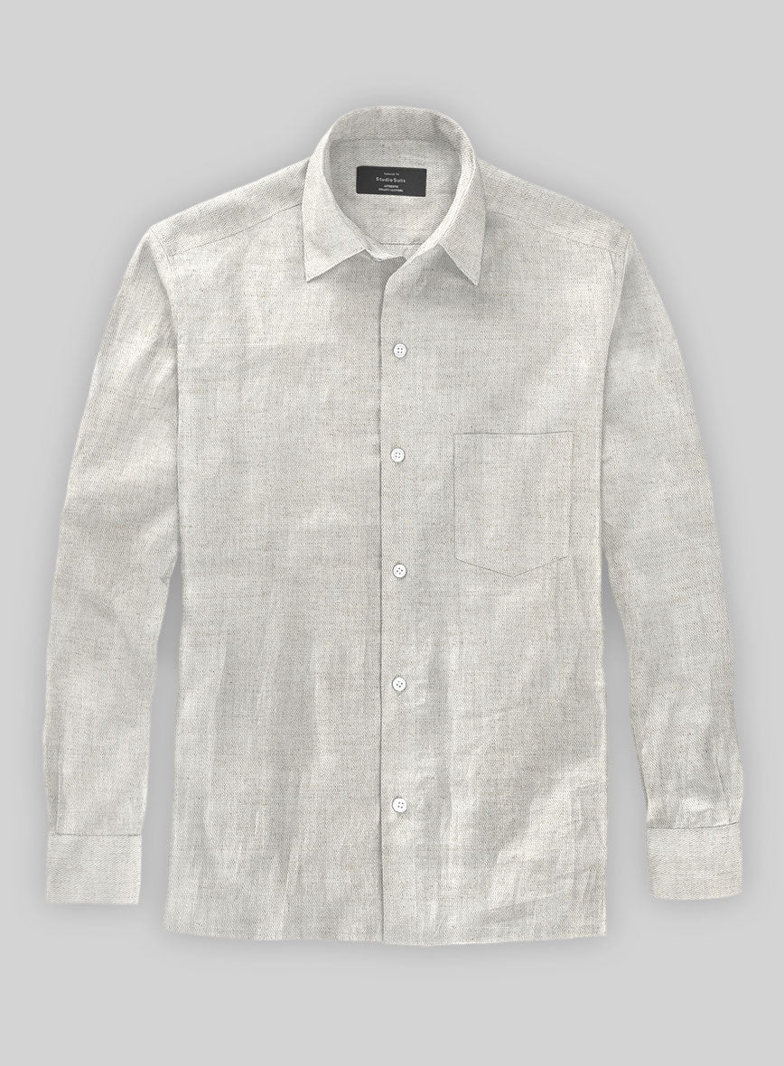 Barn Beige Cotton Linen Shirt - Image 3