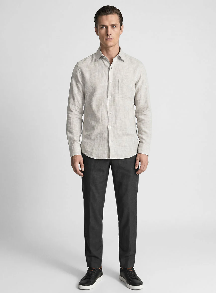 Barn Beige Cotton Linen Shirt - Image 4