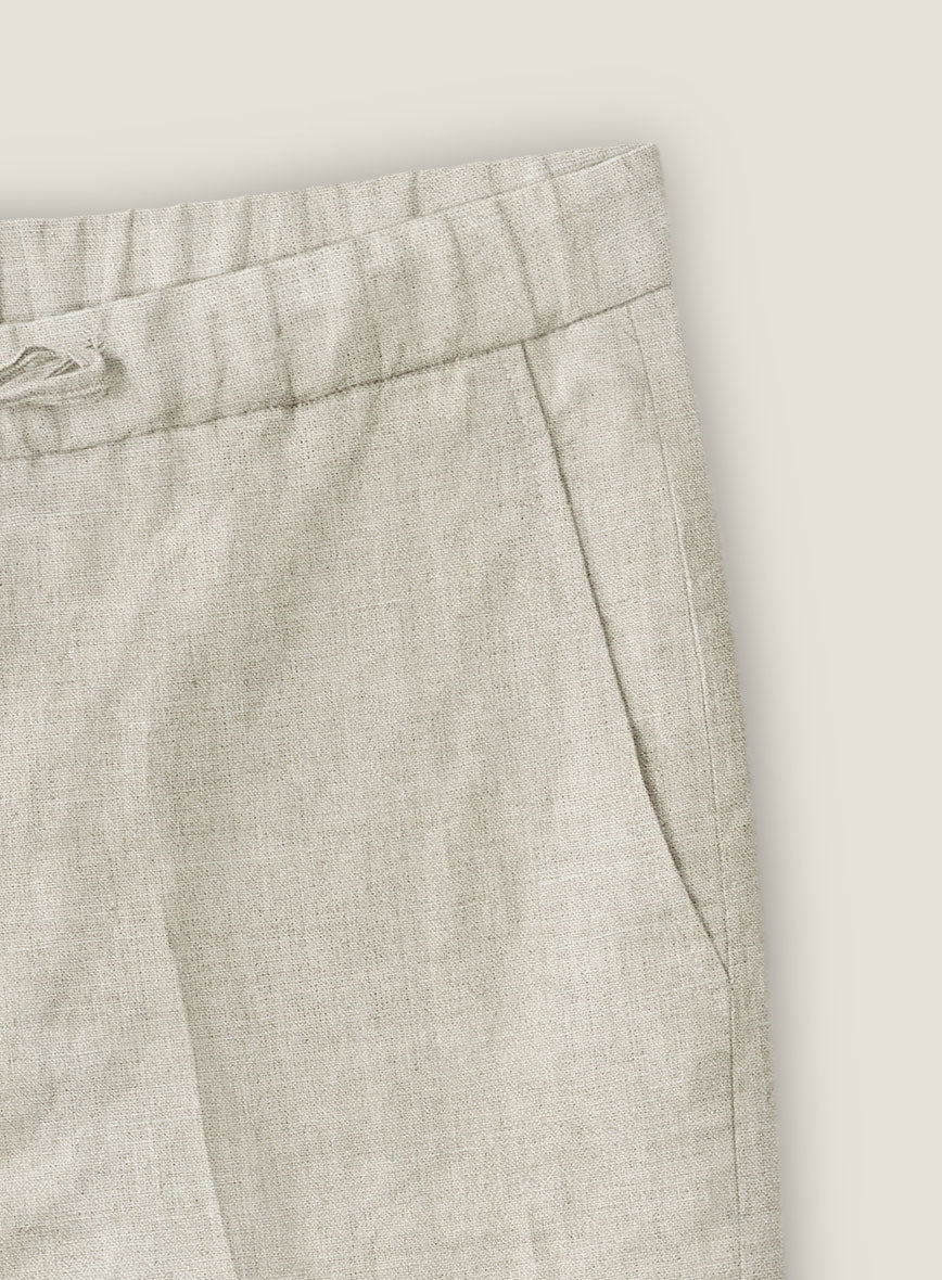 Barn Beige Linen Shorts - Image 4