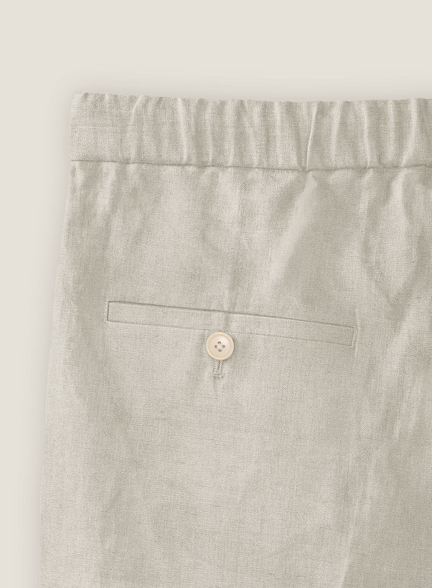 Barn Beige Linen Shorts - Image 5