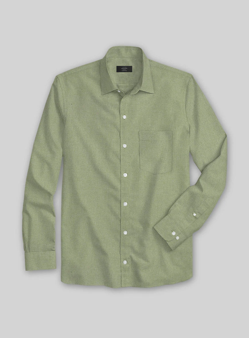 Basil Dust Stretch Poplene Shirt - Image 3