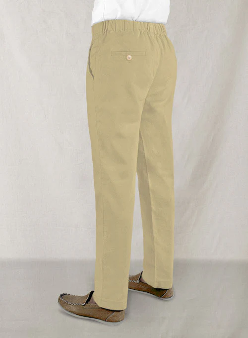 Easy Pants Beige Cotton Canvas - Image 2