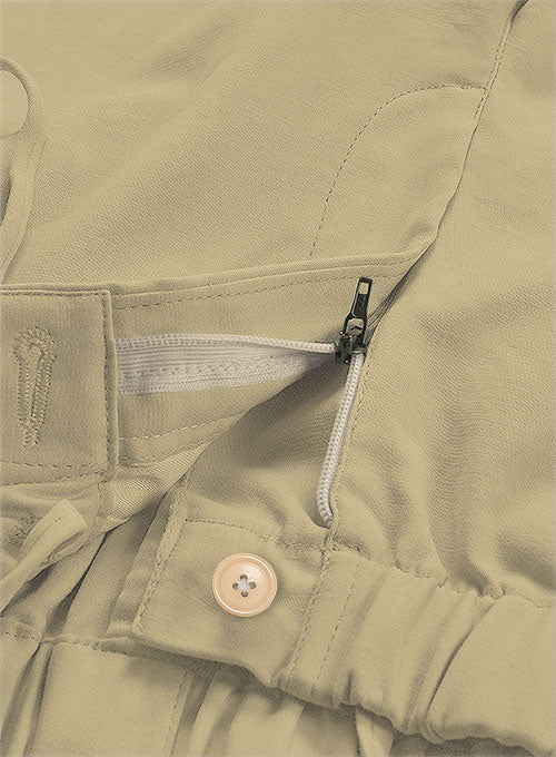 Easy Pants Beige Cotton Canvas - Image 7