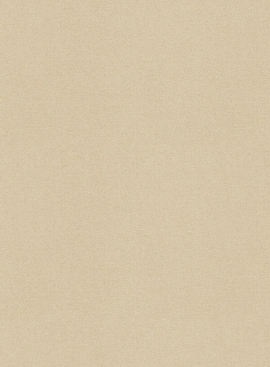 Washed Beige Feather Cotton Canvas Stretch Chino Pants - Image 4