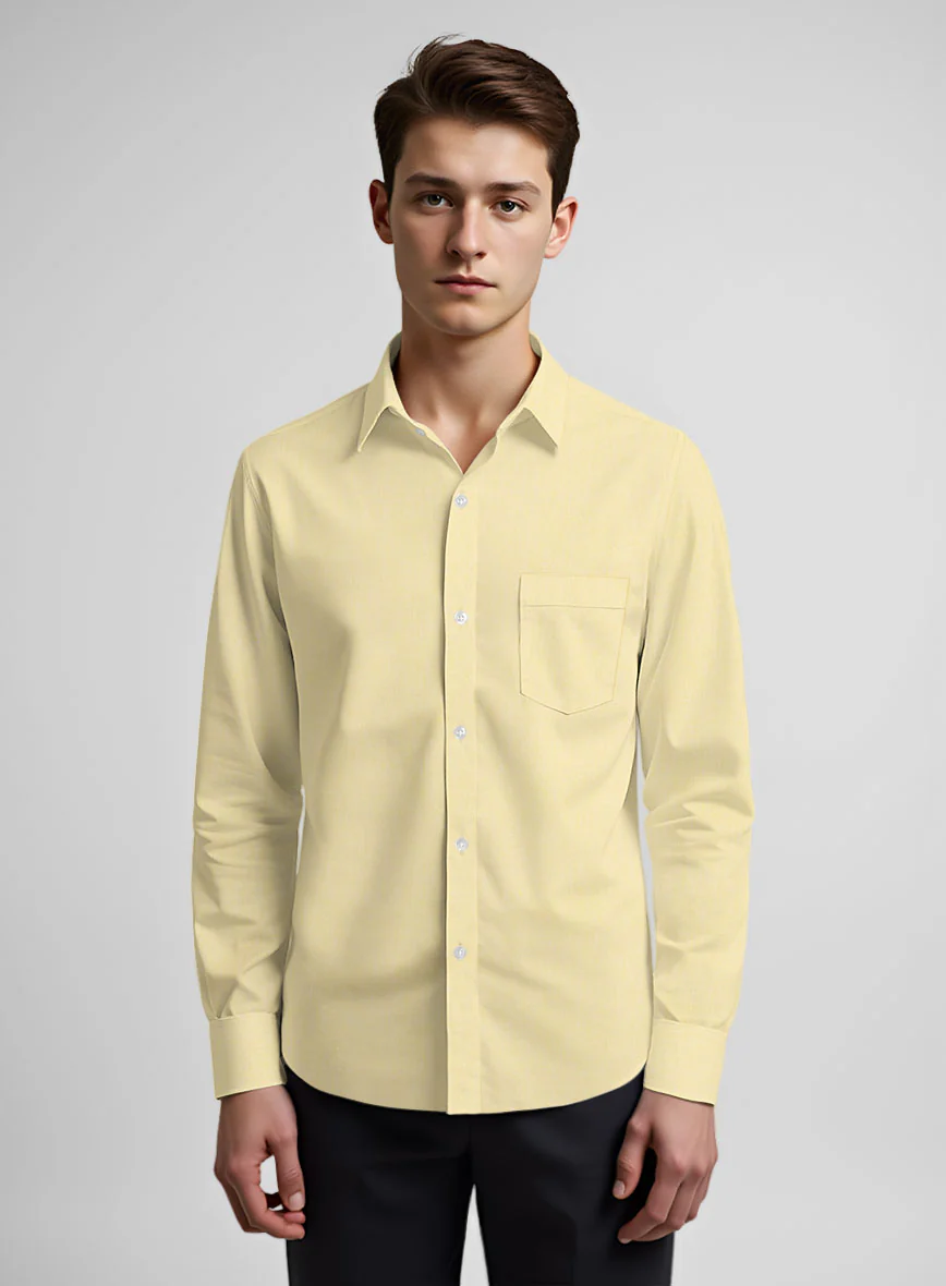 Beige Luxury Twill Shirt - Image 2
